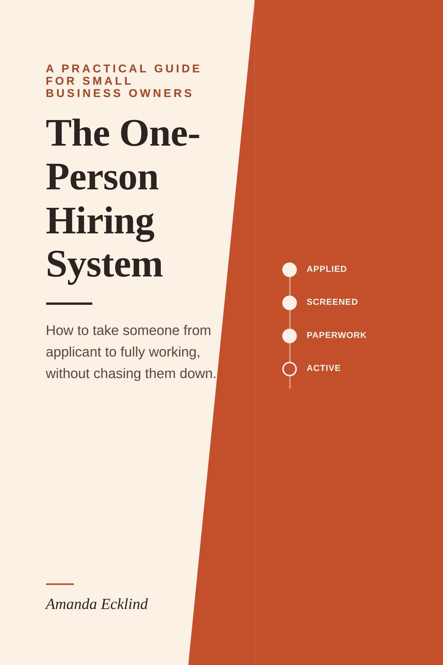 The One-Person Hiring System book cover